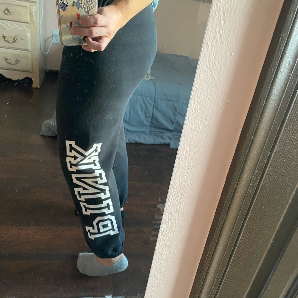 black “pink” sweatpants